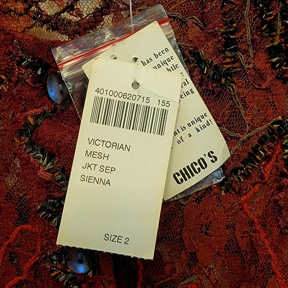 ‼️SOLD‼️🌟NWT🌟 Chico's Blouse Shacket, Size 10, Large - Picture 3 of 8